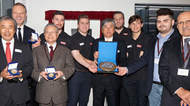 NIKKEN Innovation Centre Europe Apprentices with Mr Nagahama