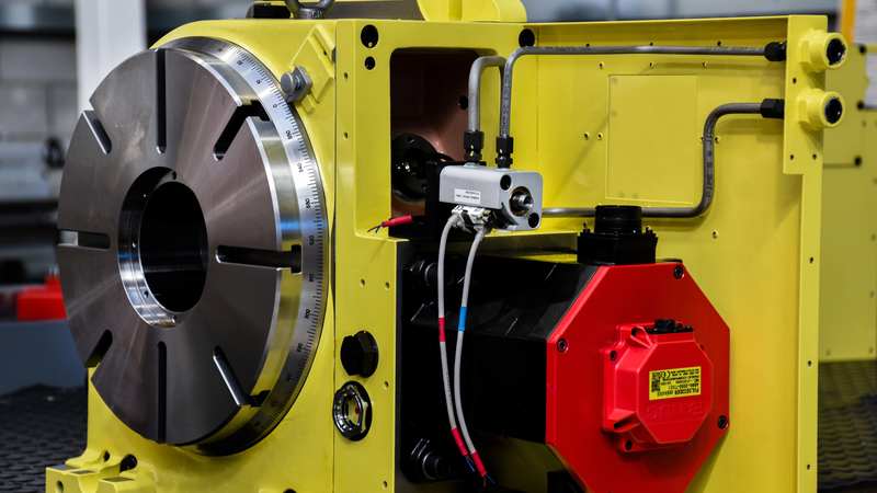 Inside a NIKKEN Rotary Table
